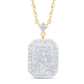 1/3CTW-DIA P1 GIFT EMERALD NECKLACE (18 INCH)
